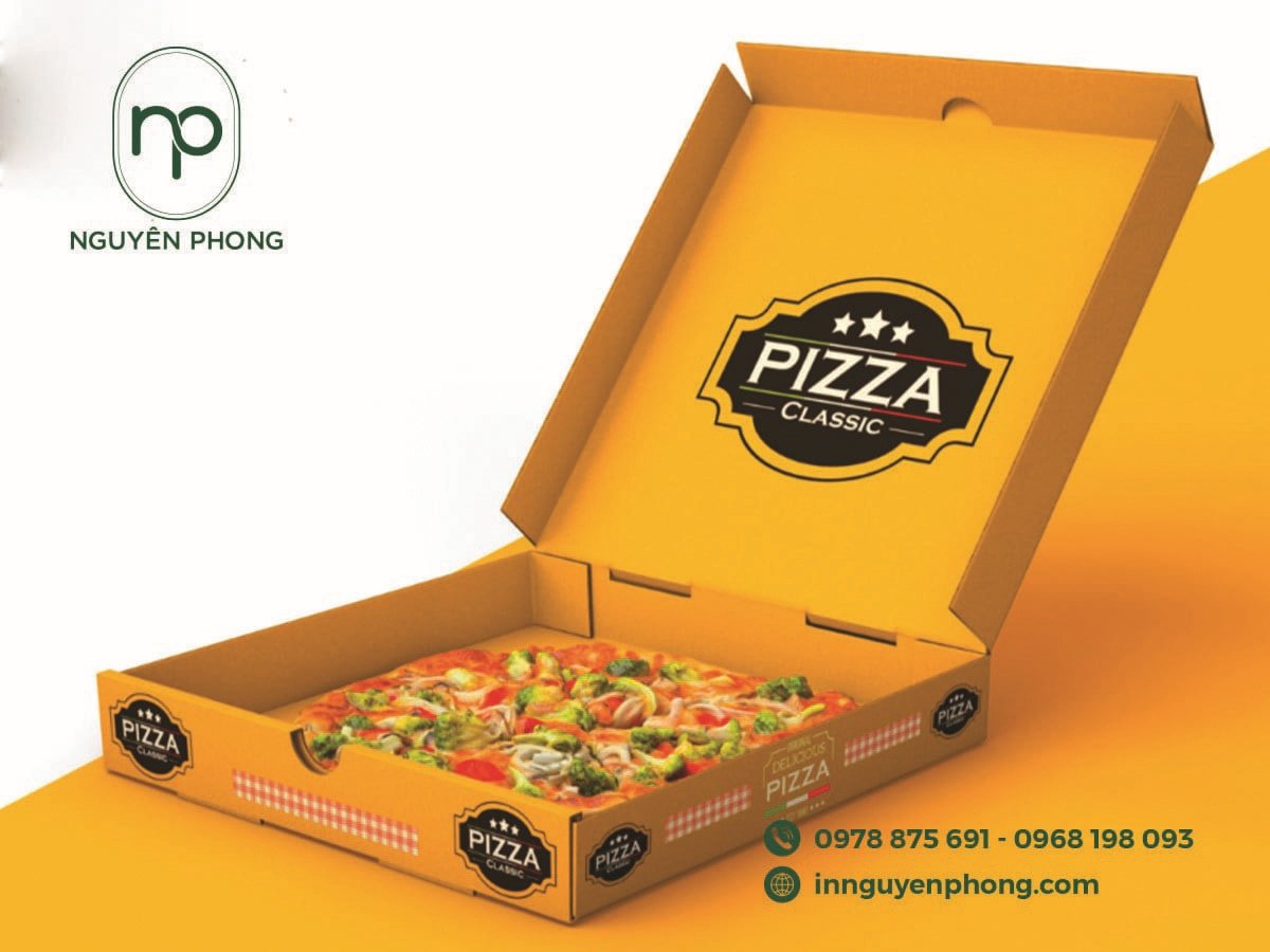 Hộp bánh pizza cao cấp